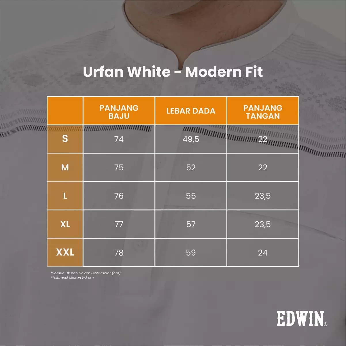 Kemeja Koko Pria Lengan Pendek URFAN WHITE Baju Muslim Pria