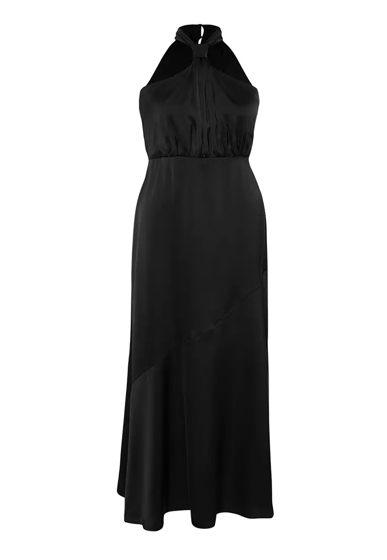 Buy Trendyol Plus Size Evening Maxi Dress Online | ZALORA Malaysia