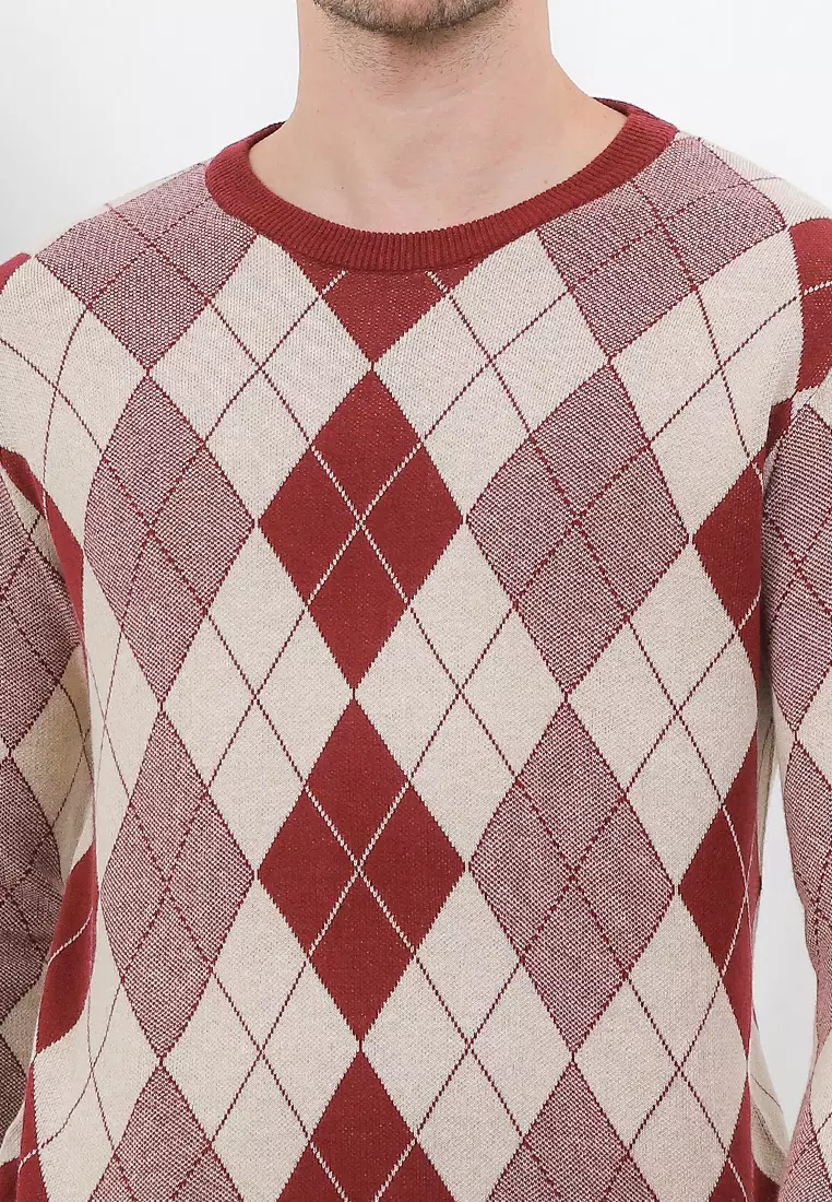 Argyle Oversize Sweater