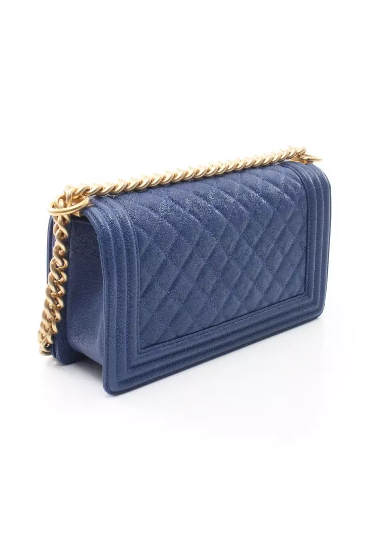 ショルダーバッグ・ポシェット × ヴィンテージ(中古) Chanel Boy Chanel Caviar Skin Mini Chain Shoulder Bag Chanel Boy Bag Old Medium Black Caviar – The Luxury Exchange PDX