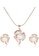 estele gold Estele Rose Gold Plated Flower Shaped Pendant Set with Pearl for Women B0801AC8977703GS_1