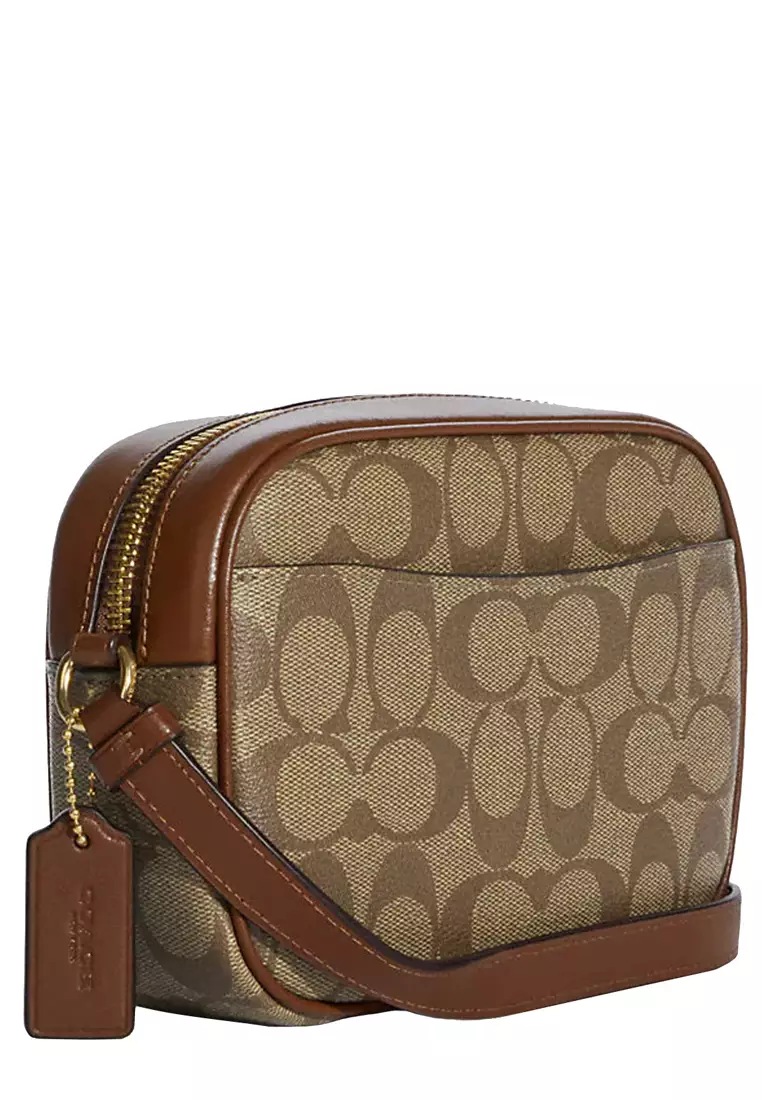 Coach Mini Jamie Camera Bag In Signature Canvas in Brown/ Black C9926