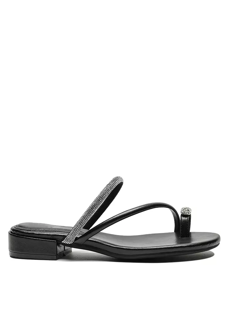 Discount on Twenty Eight Shoes  shoes - SKU: 3CM Rhinestone Strap Clip Toe Low Heel Sandals WW355-2