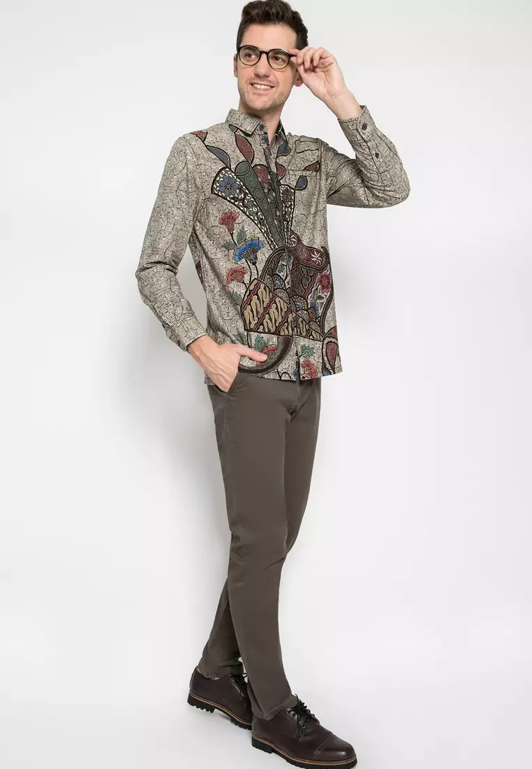 LGS - Kemeja Casual - Batik Lengan Panjang - Coklat - Regular Fit - CSH.272.S929.149.C