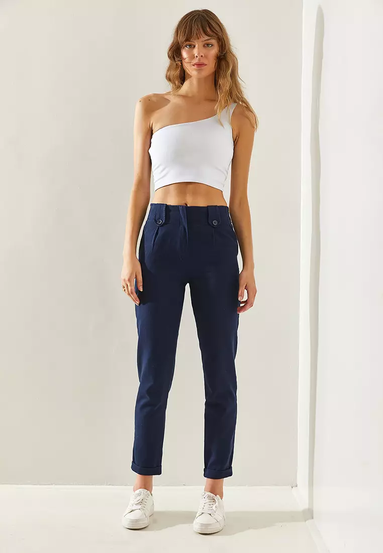 Epaulette Gabardine Trousers