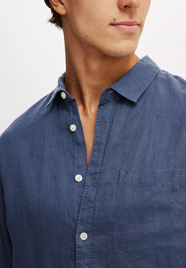 Relaxed Linen Long Sleeve Shirt