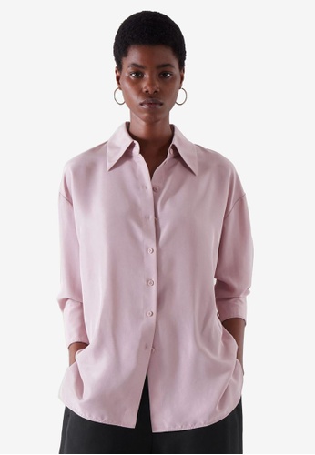COS pink Relaxed Silk Shirt ADC63AADAB1CDBGS_1