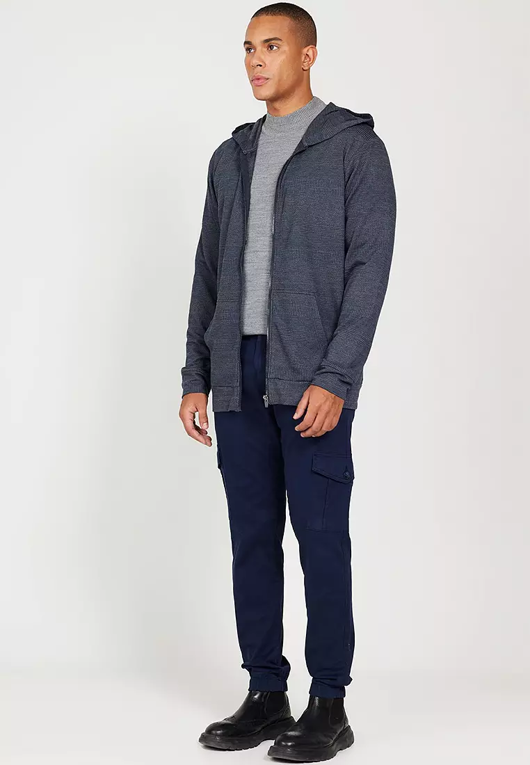 Hooded Zipper Sweatshirt Jacket