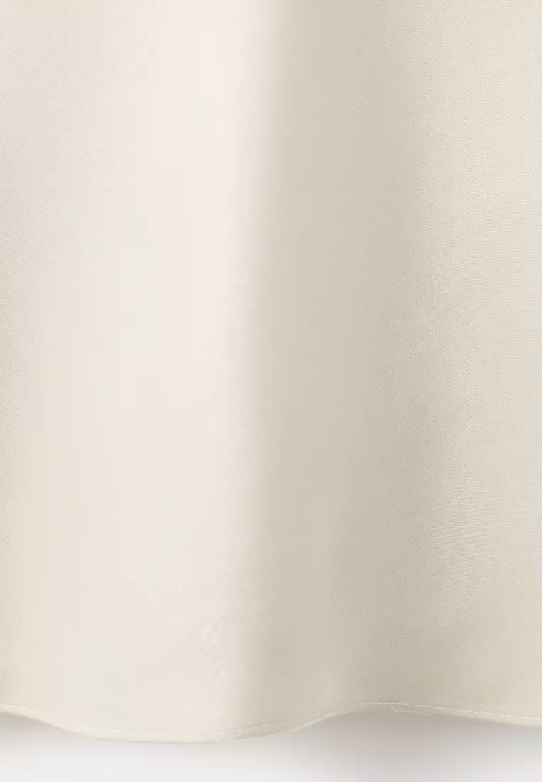 Satin Dress With A Low-Cut Neckline