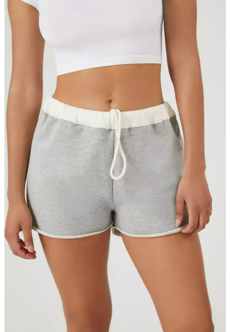 Buy FOREVER 21 Two Tone Fleece Drawstring Shorts 2024 Online