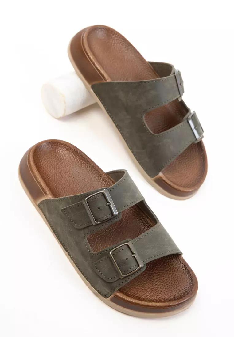 Khaki Unisex Slippers 20723