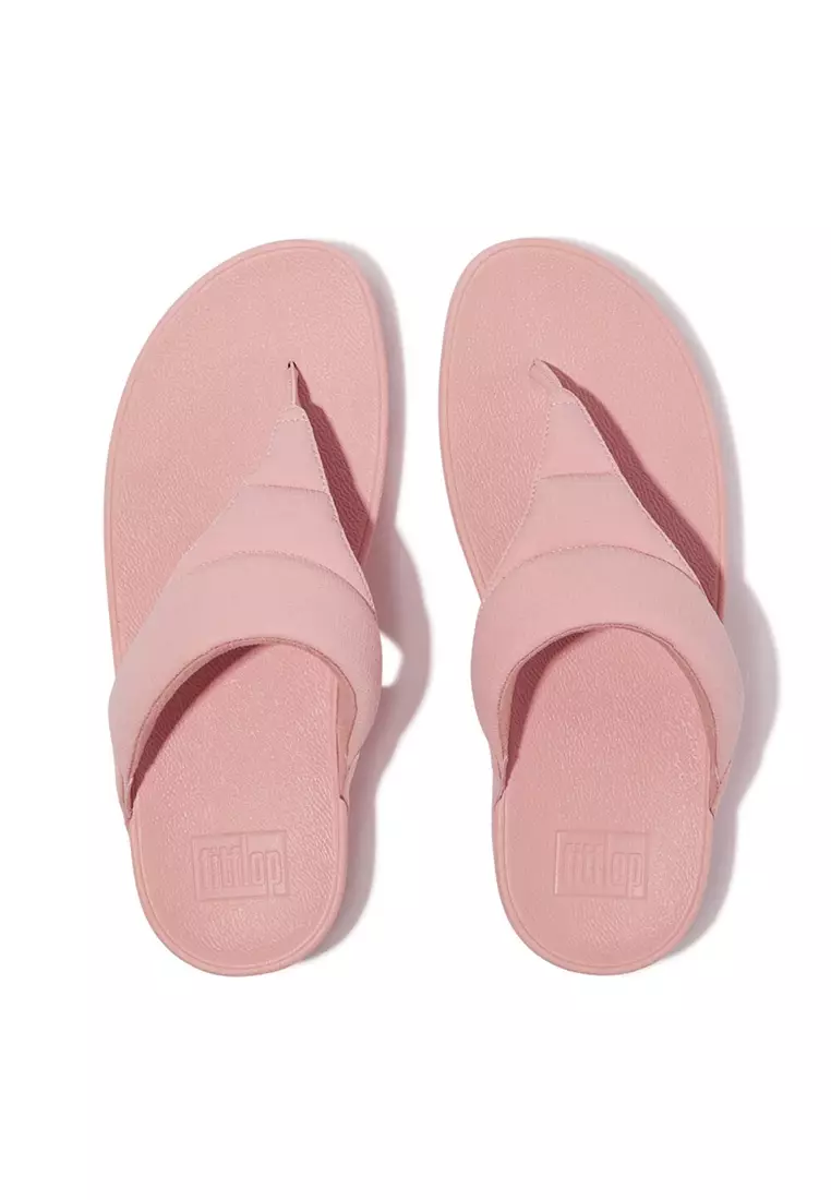 FitFlop LULU Water-Resistant Quilted Ripstop Toe-Post Sandals - Soft Blush (ID1-B48)