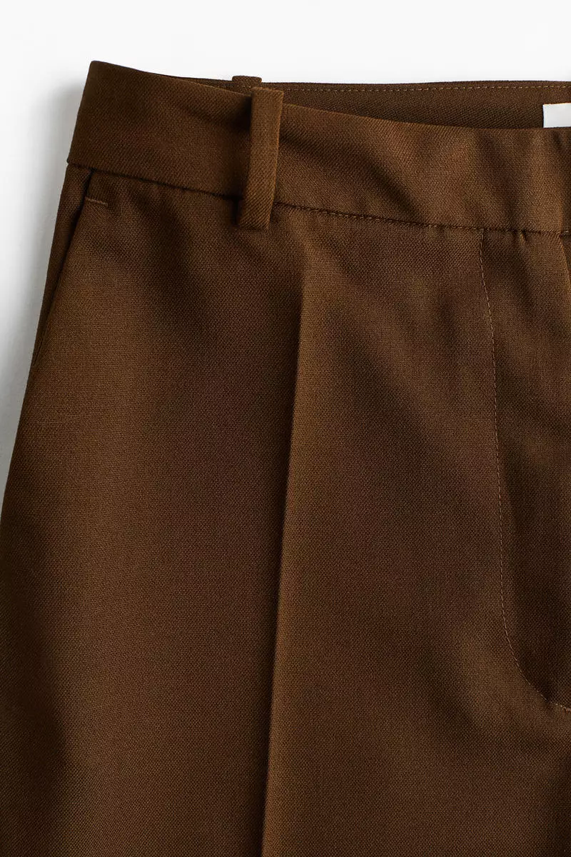 High-waisted tailored trousers