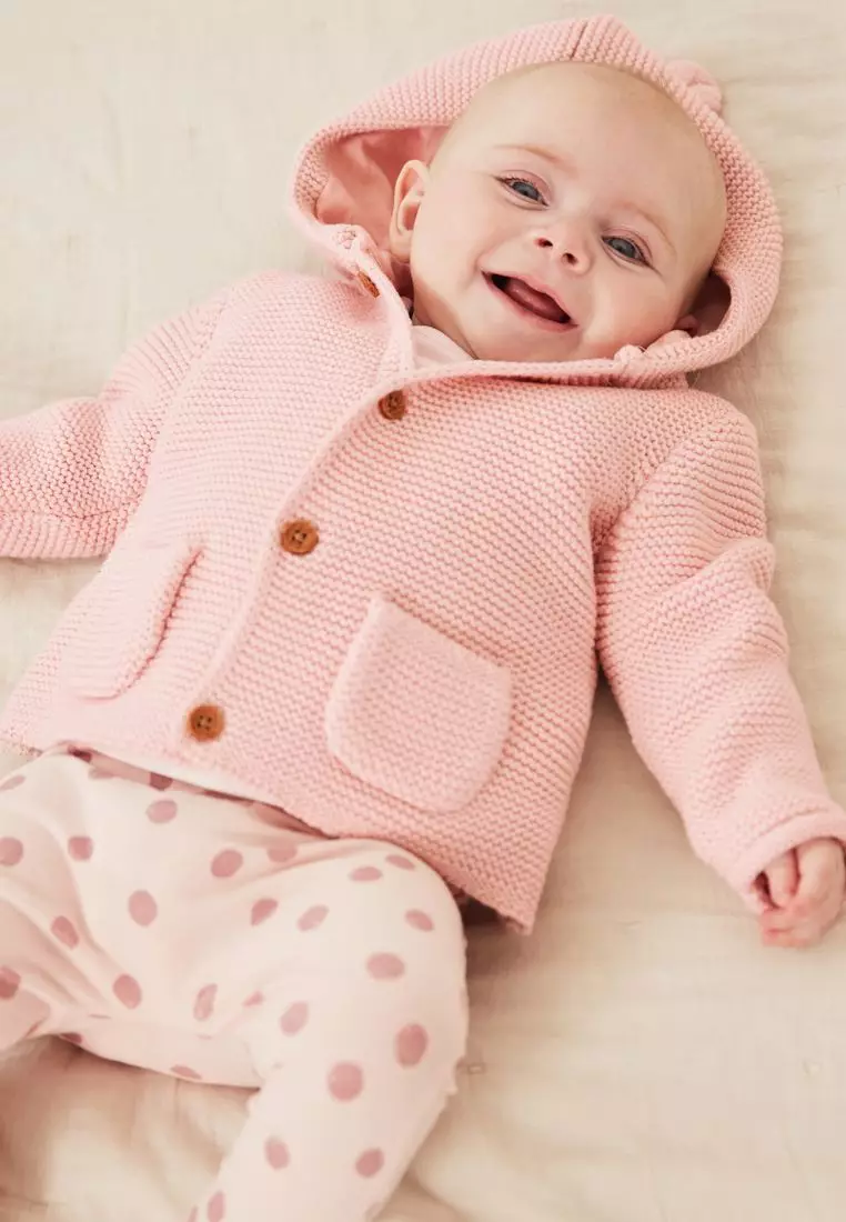 Knitted Baby Ear Hooded Cardigan
