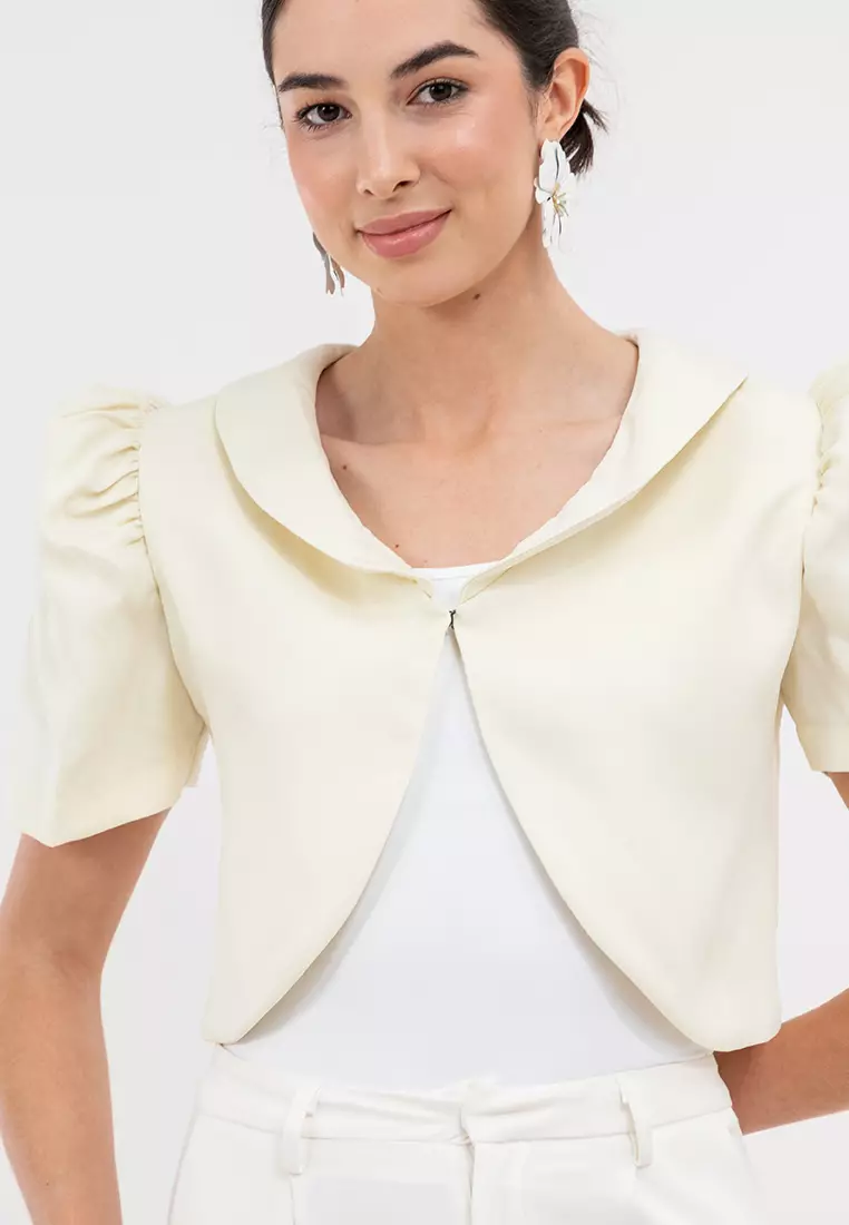 AVENI Rounded Shawl Collared Bolero
