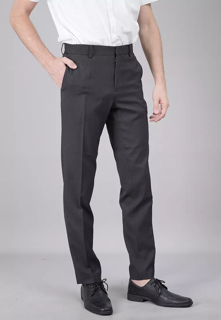 Johnwin - Celana Formal - Celana Pria - Hitam - Polyester - Slim Fit - F.994.010.230.C
