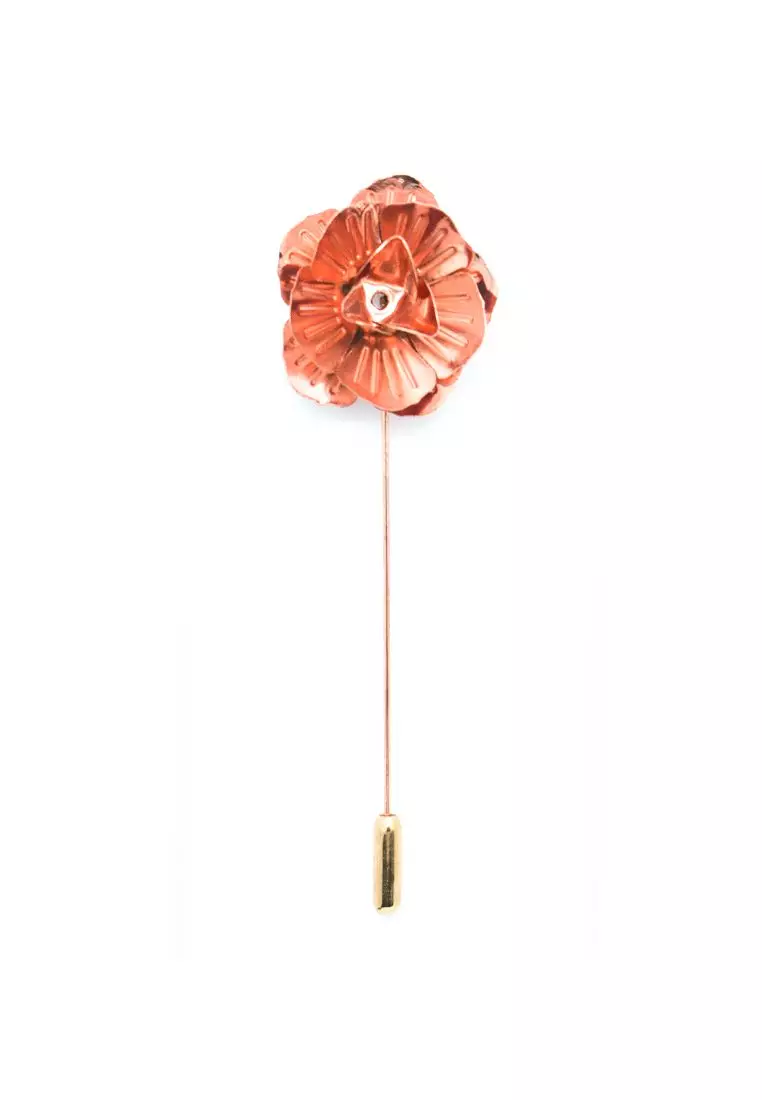 Buy The Shirt Bar The Shirt Bar Rose Gold Floral Lapel Pin LP45.7