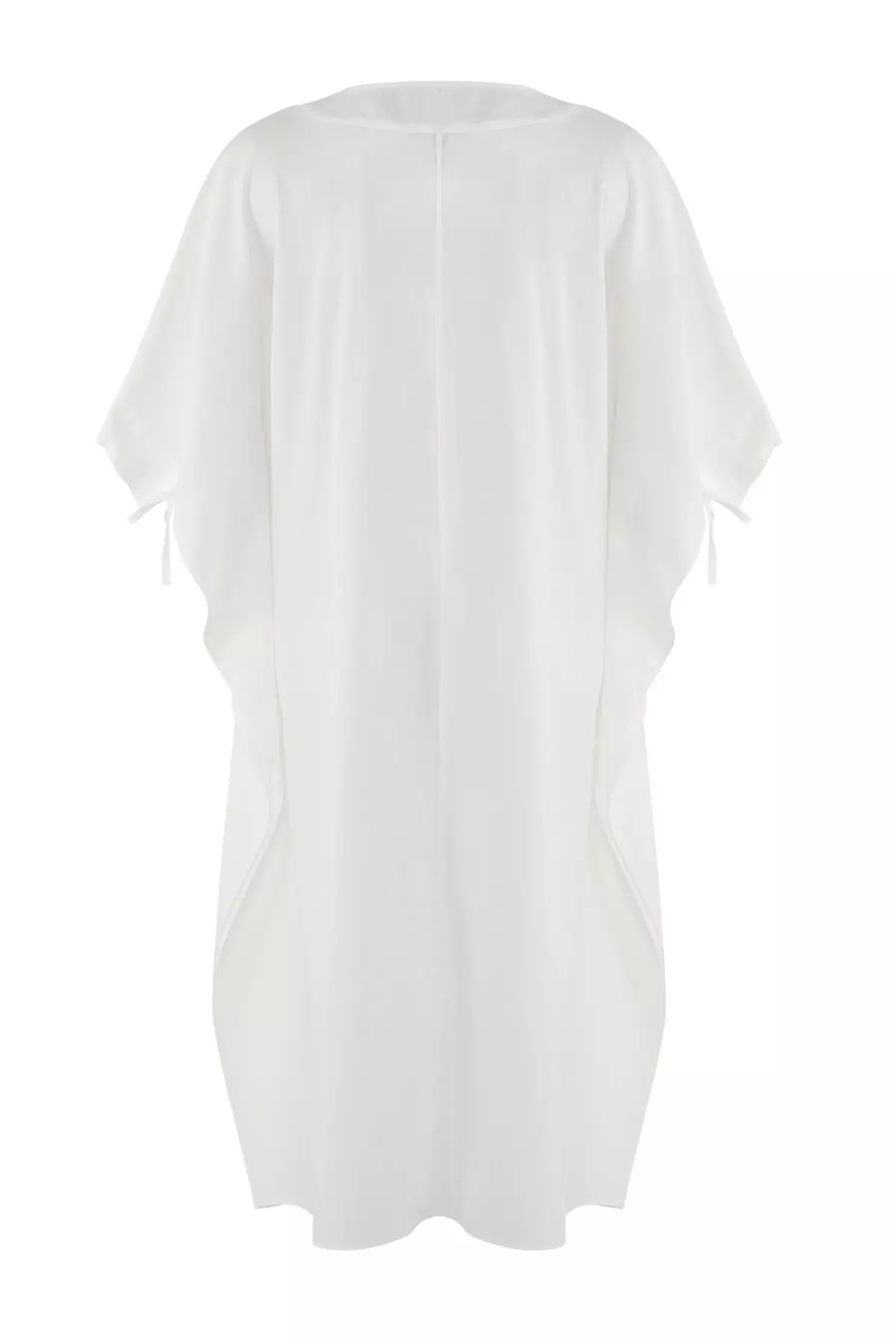 Ecru Maxi Bat Sleeve Beach Dress