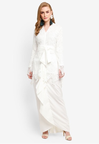Buy Lubna Lace Fitted Sleeves Kebaya Online  ZALORA Malaysia