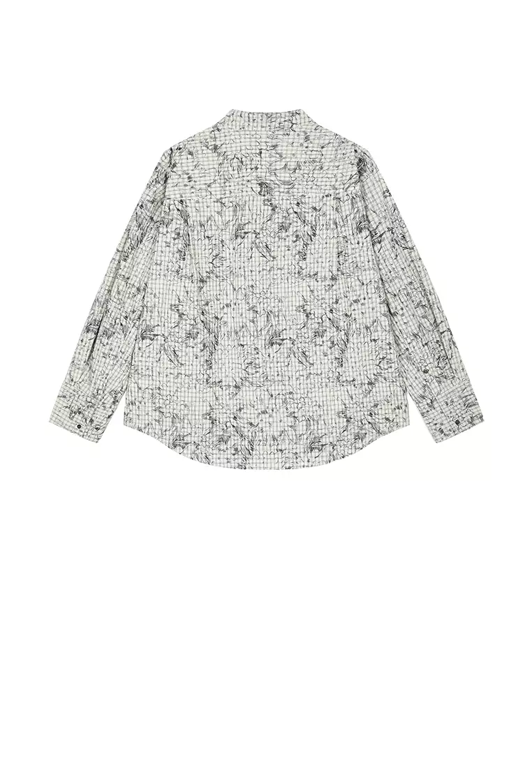 Pattern Element Floral OVERSIZE Long Sleeve Shirt