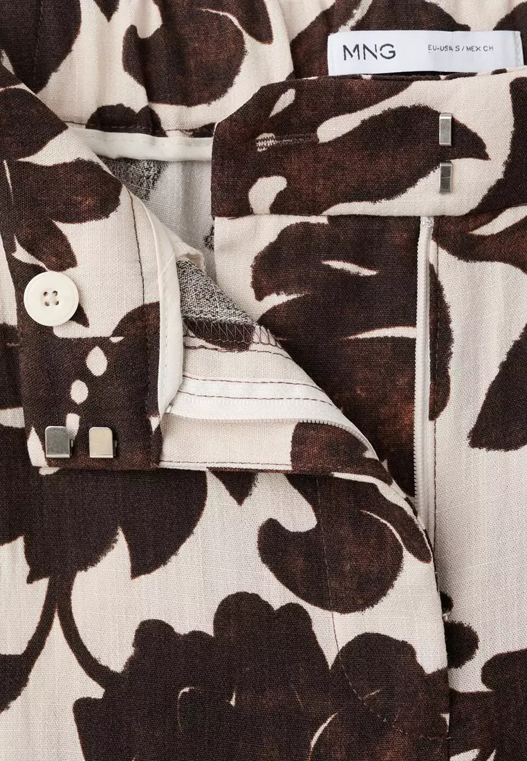 Floral Print Trousers