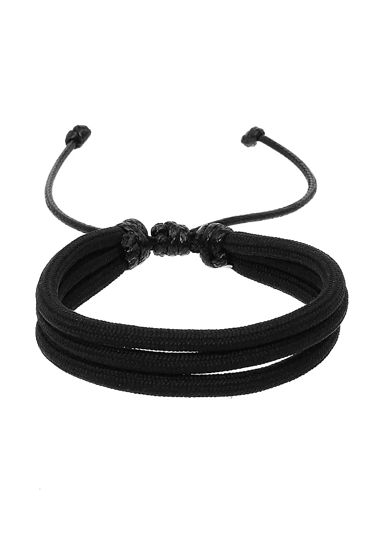 Omrish Bracelet Gelang Men's Jangkar One Set Material Paracord ORIGINAL - Black