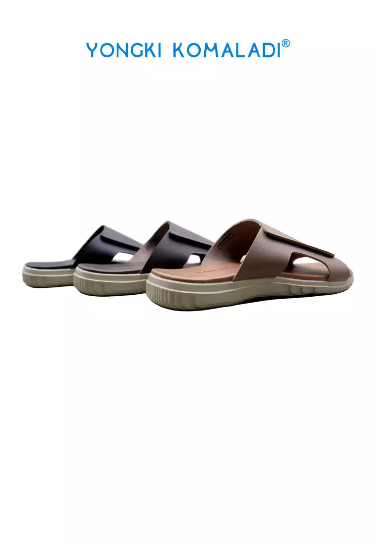 [ ORIGINAL ] YONGKI KOMALADI SANDAL PRIA FLAT OL-ECC445-21 MOCCA