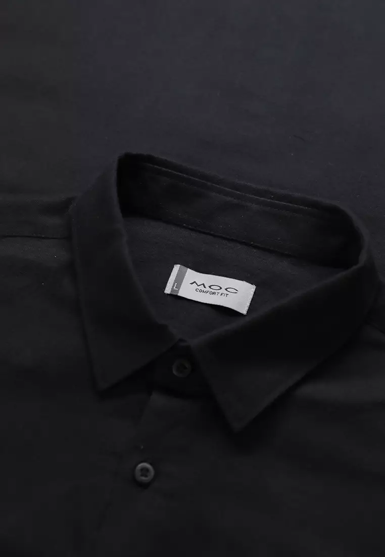 MOC Kemeja Lengan Pendek Pria Ehno - Black