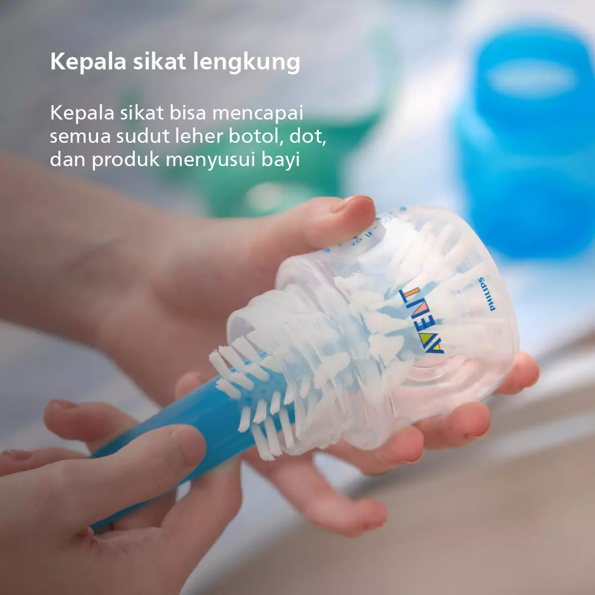 Philips Avent Bottle & Nipple Brush SCF145/06 Sikat Pembersih Botol