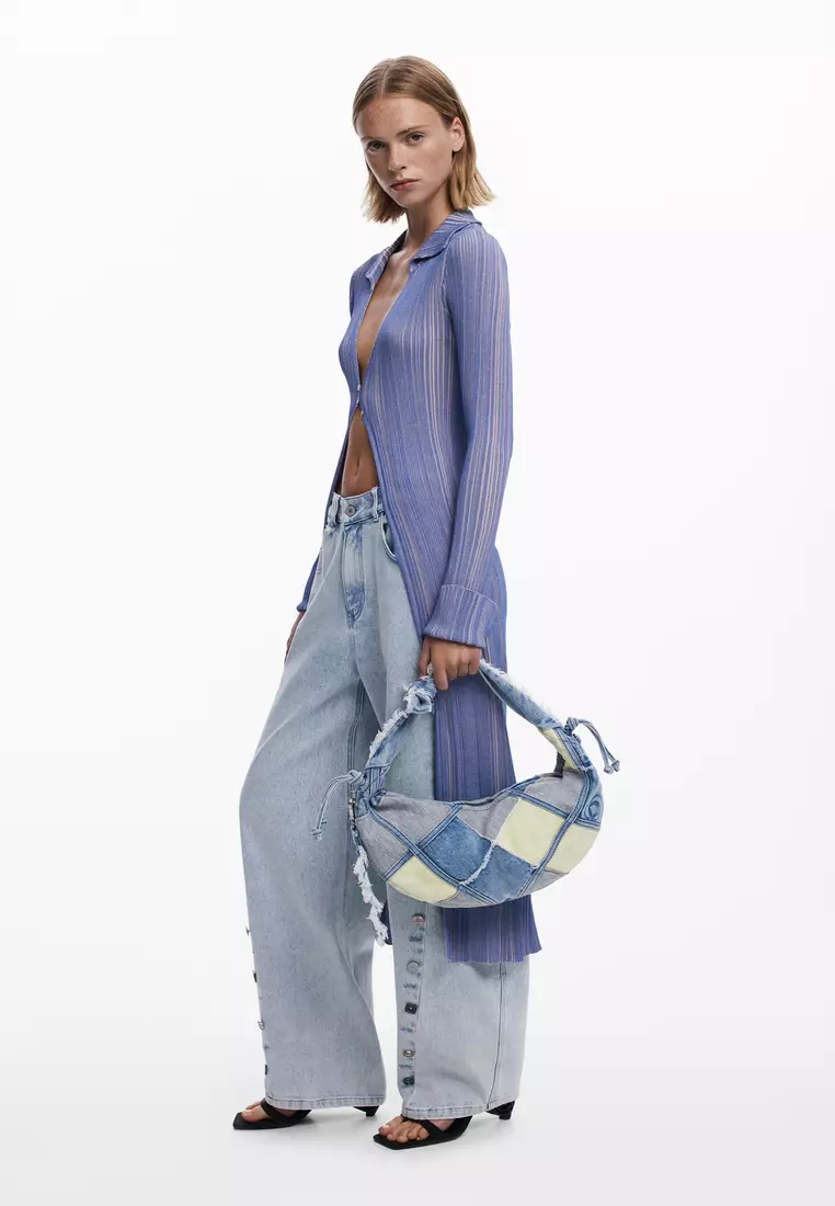 Medium Denim Patchwork Bag