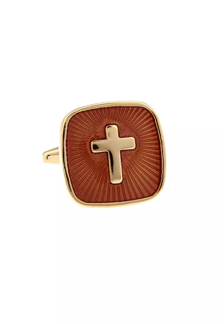 Gold Cross Cufflinks (UPKC10068b)