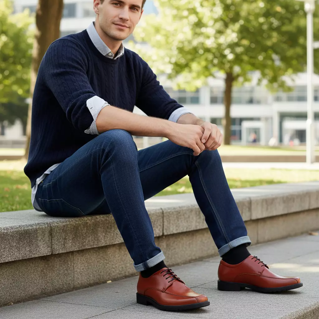 PAULMAY - Sepatu Formal Casual Pria Wina 66 Tan