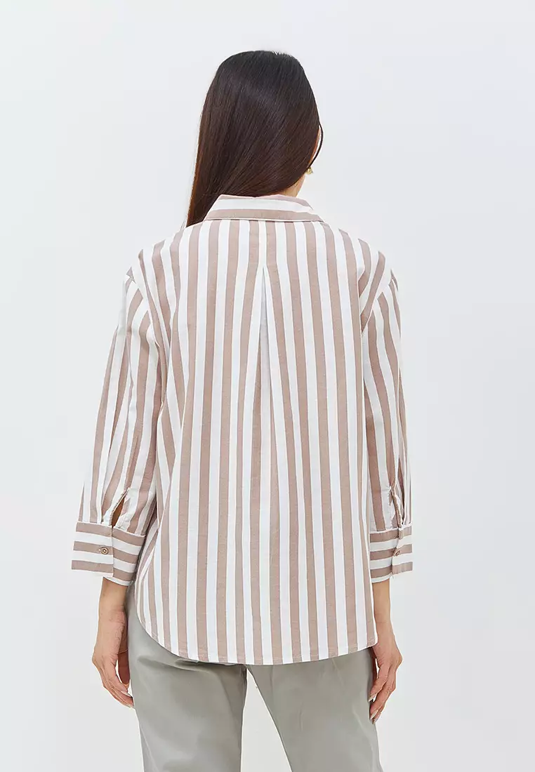 Suzy Brown Stripe Shirt (G.13143)