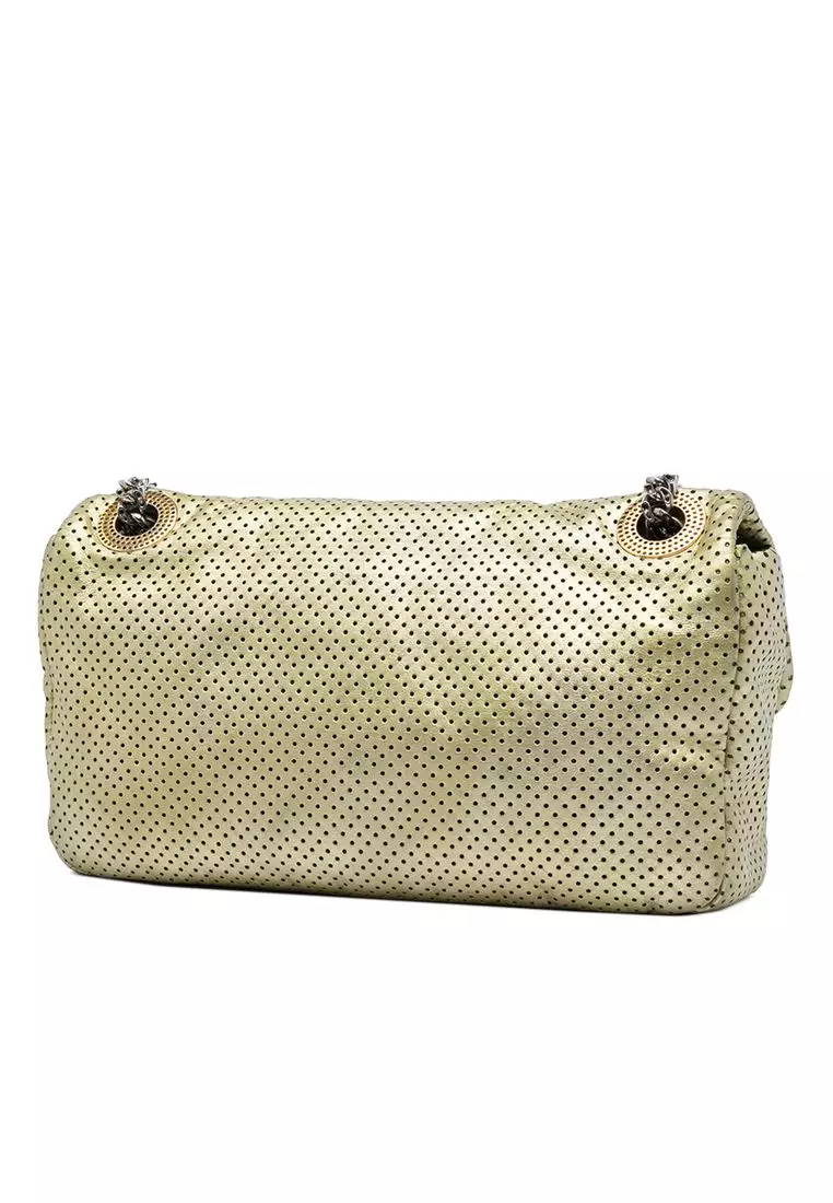 Pre-Loved Chanel Metallic Perforated Calfskin Reissue 2.55 Drill Flap