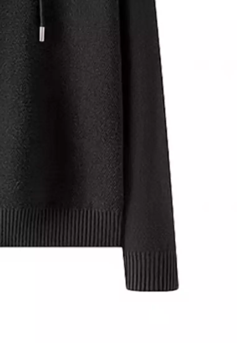 VANSASolid Color Hooded Knitted Sweater VCW-Kw-05232