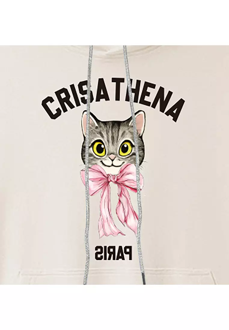 Crisathena Cat Hoodie in Off-White