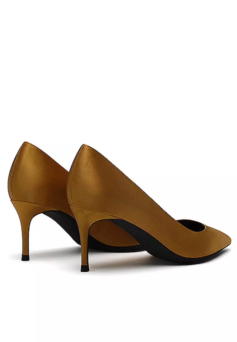 6CM Silk Fabrics Pointed High Heel Shoes HZL163