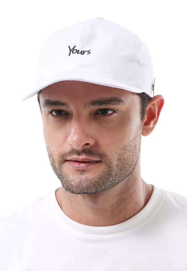 Drsh Topi Baseball Aksesoris Fashion Pria Wanita Bordir YOURS Resizable Strap Material Dril ORIGINAL - White