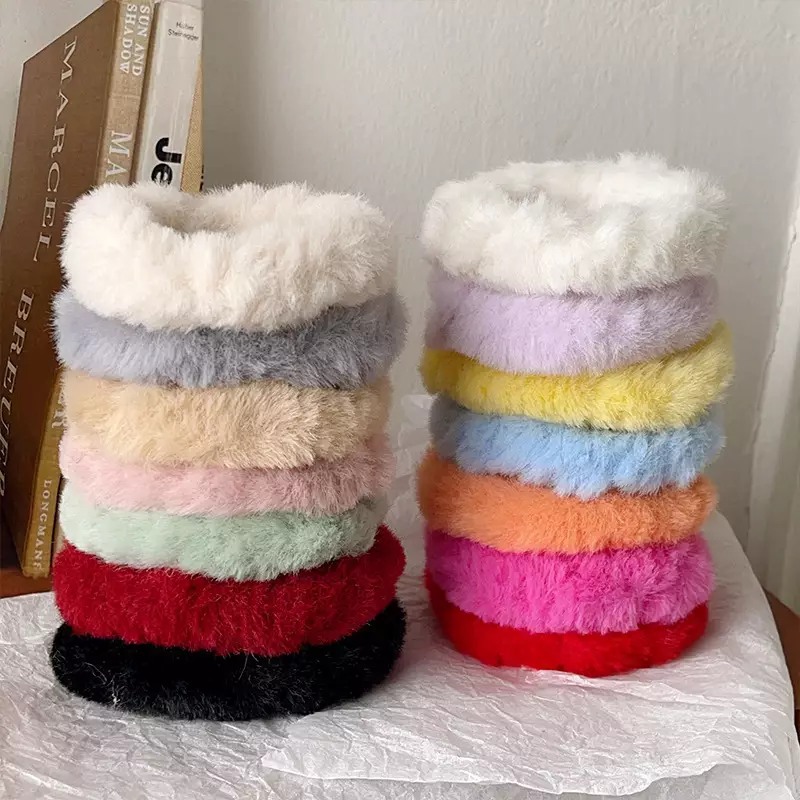 Wakakids Ikat Rambut Wanita Dewasa dan Anak Donat Bulu Halus Elastis Kunciran Korea Venhs Hijau