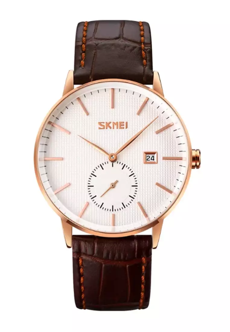 Jam Tangan Analog Pria Waterproof Strap Tali Material Leather BY88 ORIGINAL