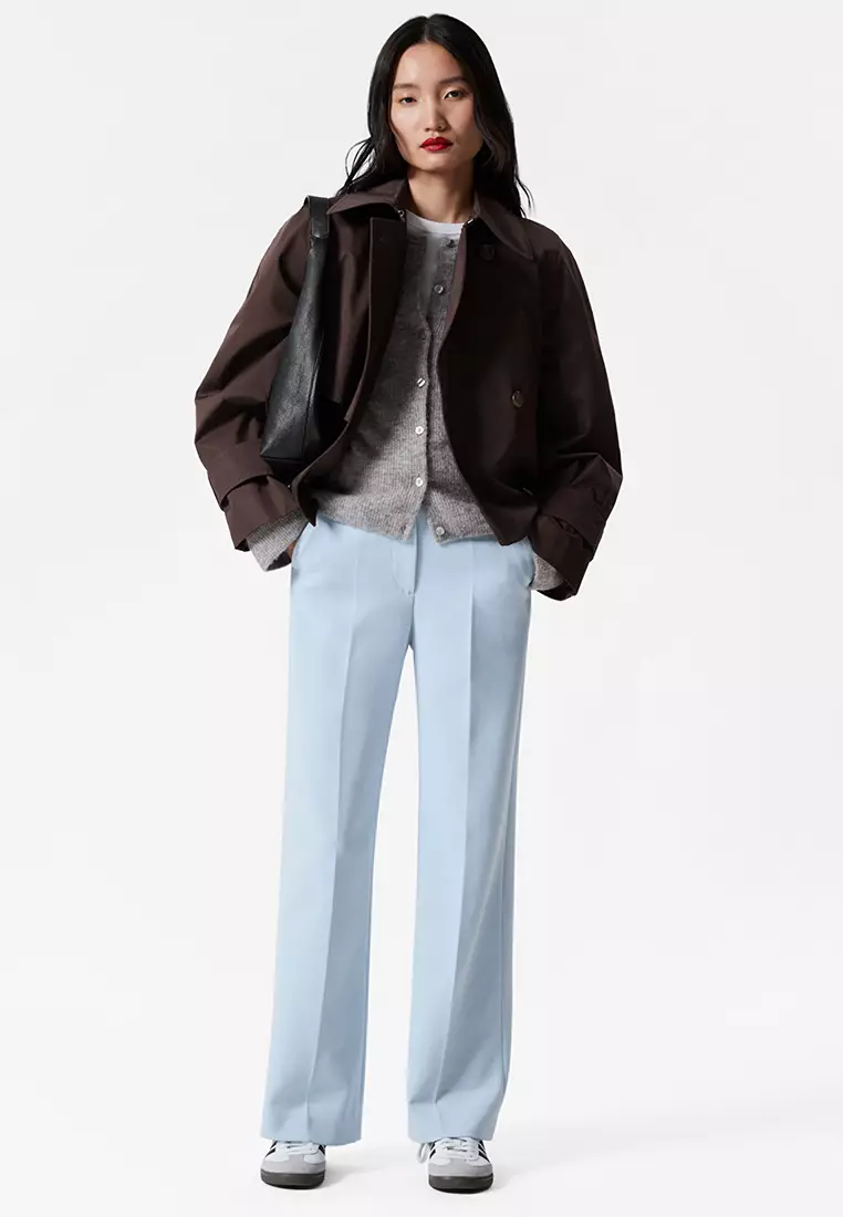 Wide Press-Crease Trousers