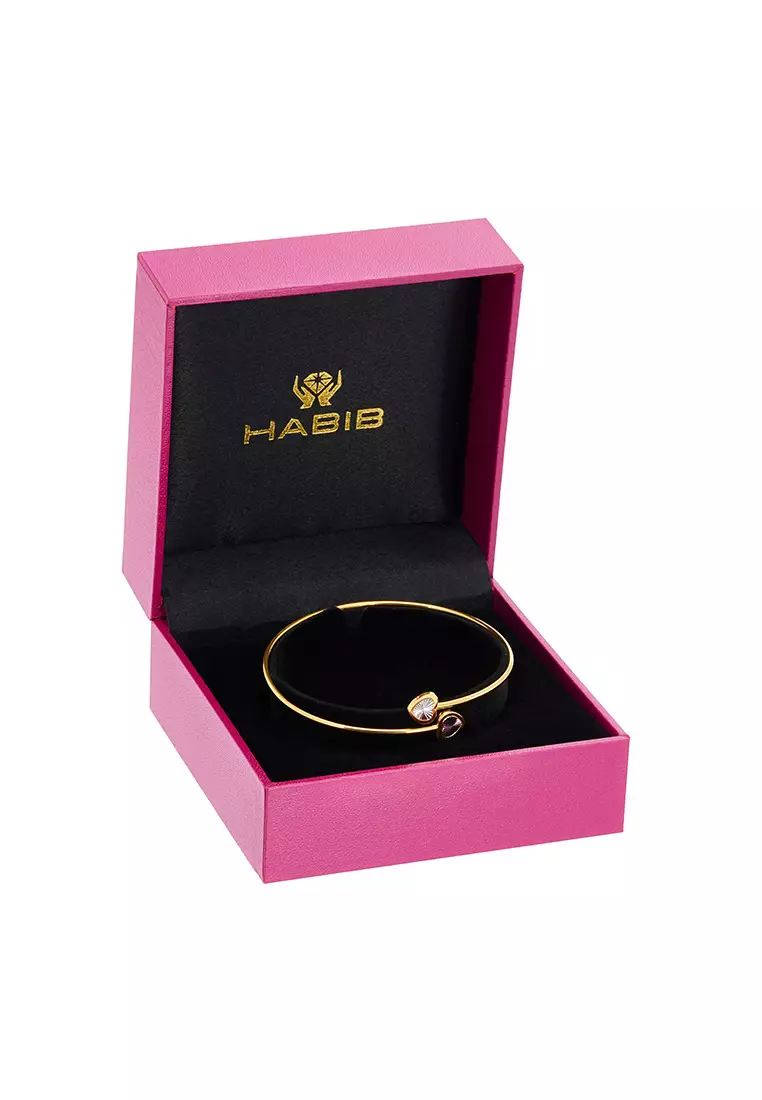 HABIB 925 Silver Bangle CJ-8-SCH5 DC-ST-W(A)