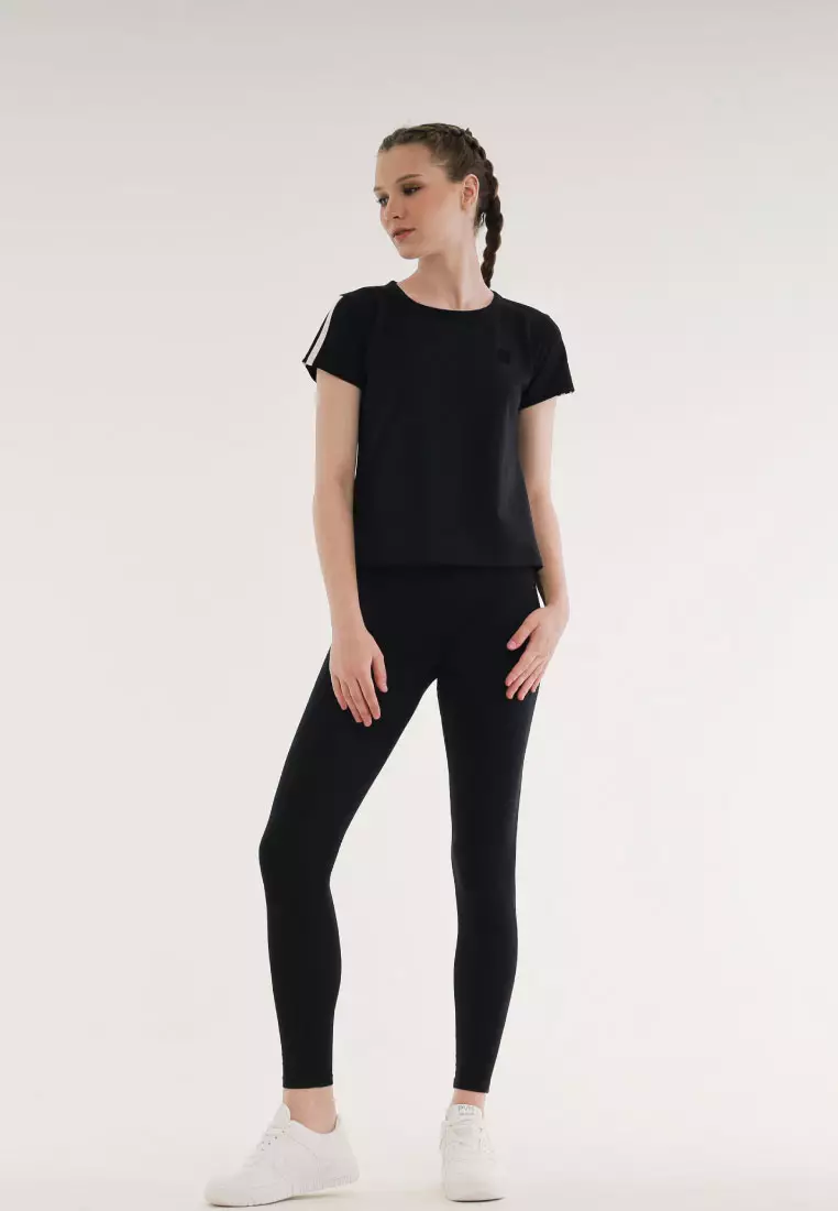 Mila Full-Length Highwaist Legging, Legging Wanita - Onyx