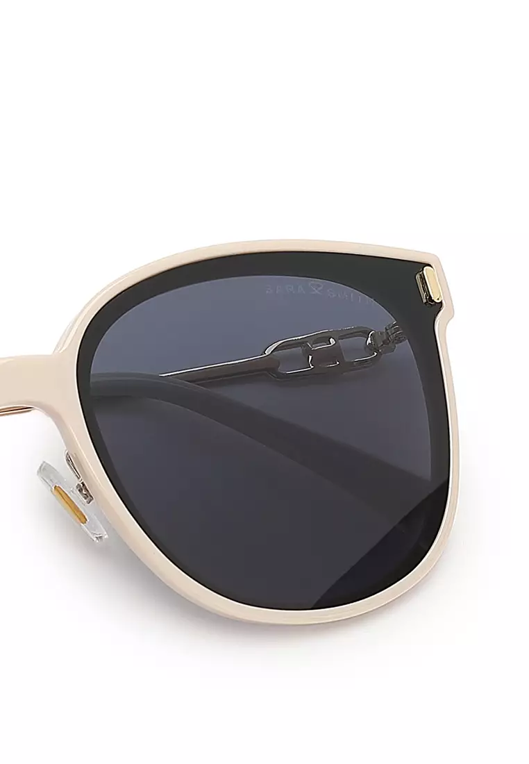 Unisex Fashion Sunglasses (Kacamata Hitam) - Krem / Abu-Abu