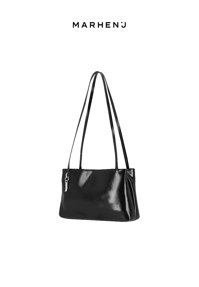 LOMI Vegan Leather Shoulder Bag Hitam