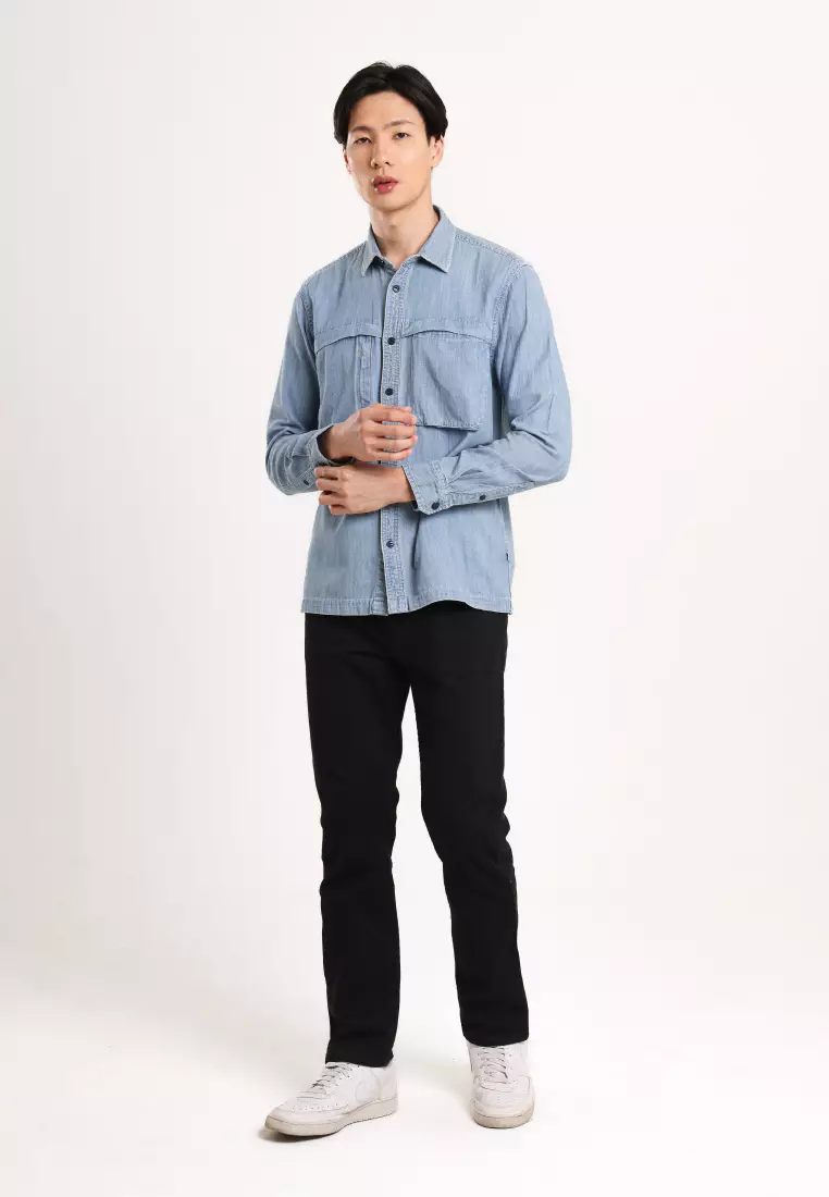 Used 1968 - Marcel Kemeja Lengan Panjang Pria Warna Light Stone