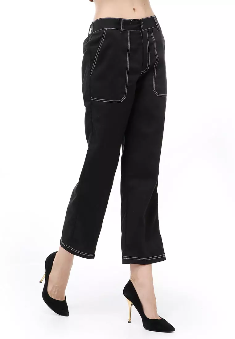 Jourel Long Pants Kasual Amber Cargo Wanita Material Chino ORIGINAL