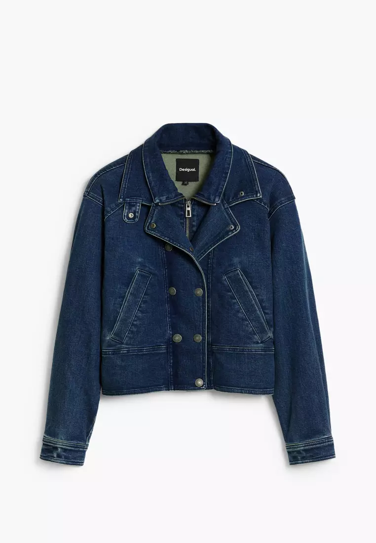Double-collar denim jacket