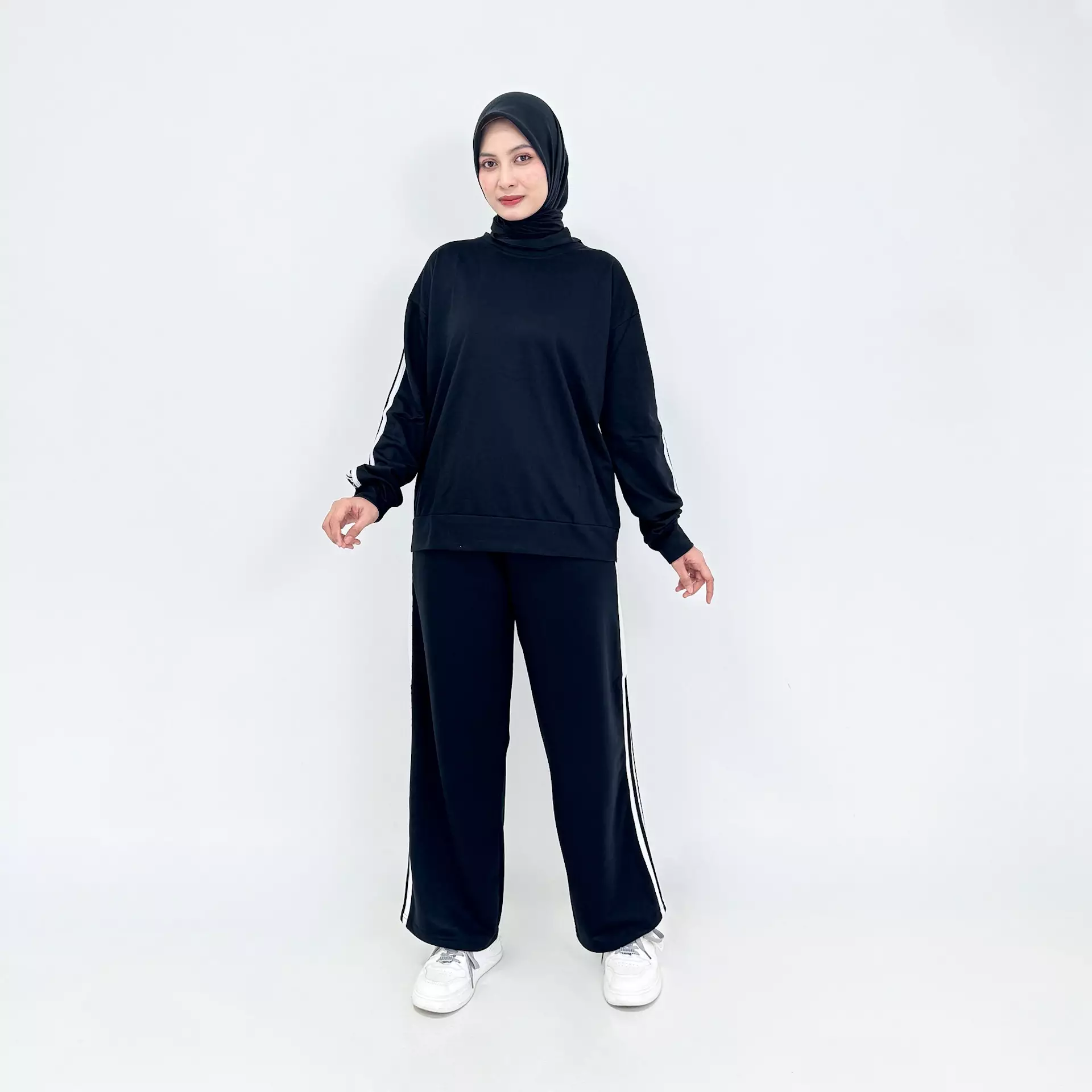 Set Spoty Joanita | Setelan Training Olahraga HITAM