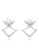 SO SEOUL white and silver Gleam Double V Earring Jackets 95D56ACD7DC7CFGS_1